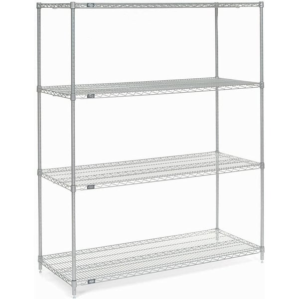 Global Equipment Nexel Quick Adjust Poly-Z-Brite Shelving 72"W x 24"D x 54"H 24725AZ - main